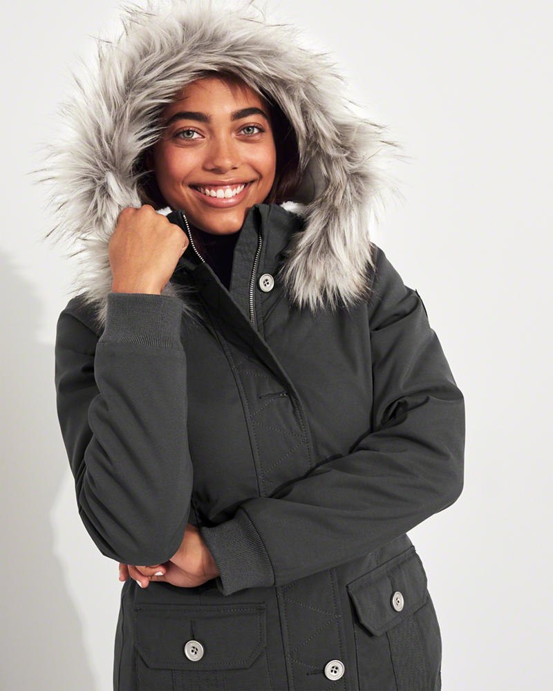 Hollister stretch cozy lined on sale parka